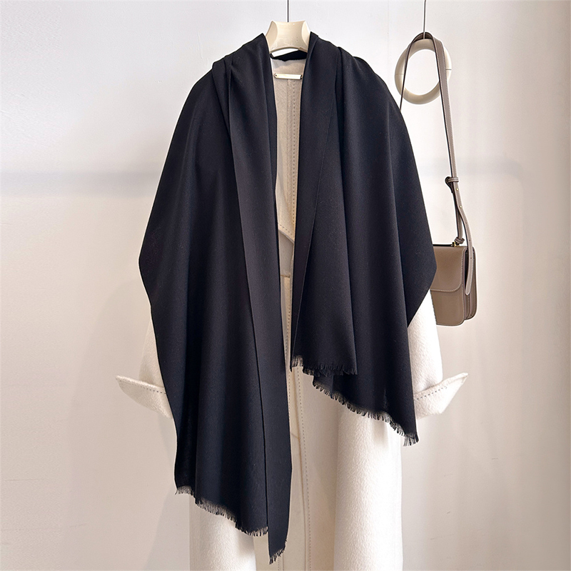 Shawl Wrap Winter - Syal Kasmir Musim Dingin Mewah Wanita,