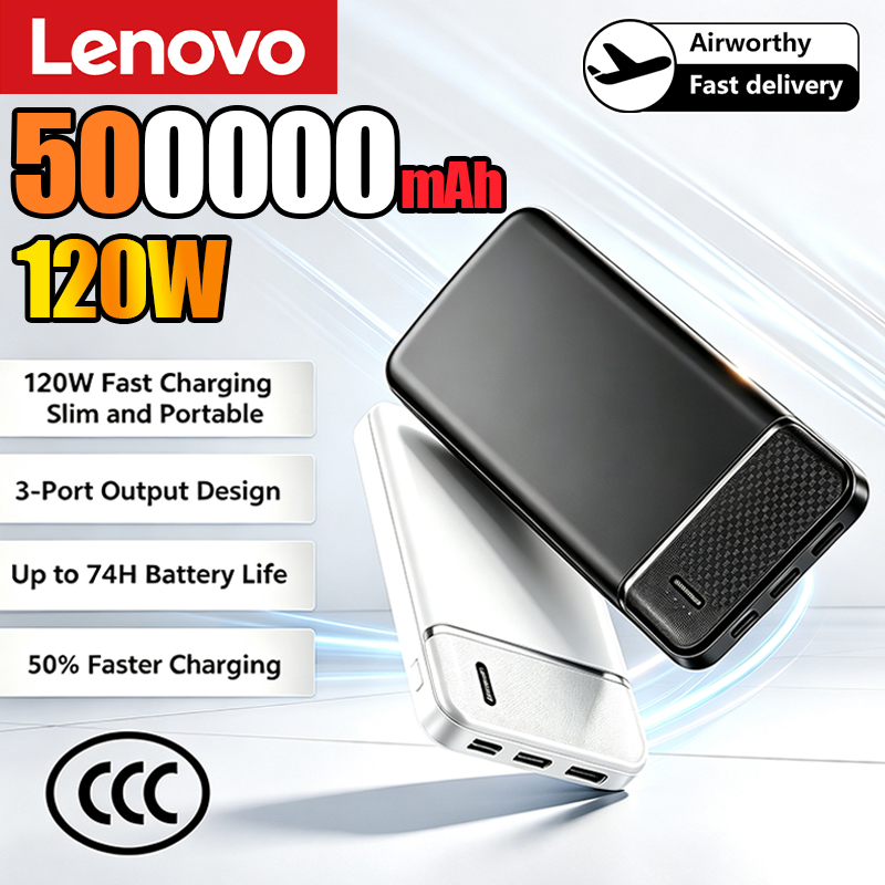 Heated Vest Battery - Lenovo 500000MAh Bank Daya Portabel 120W