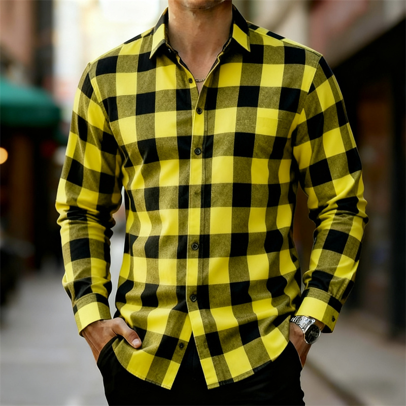 Kemeja Pria Lengan Panjang Kot - Flannel Shirt Lined ulasan dan harga