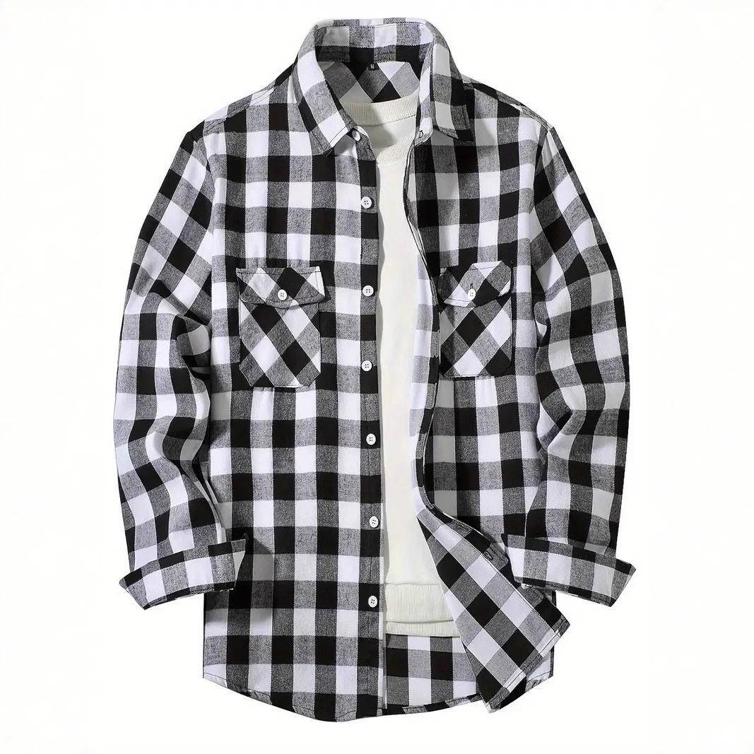 Kemeja Jaket Flanel Pria Berla - Flannel Shirt Lined ulasan dan harga
