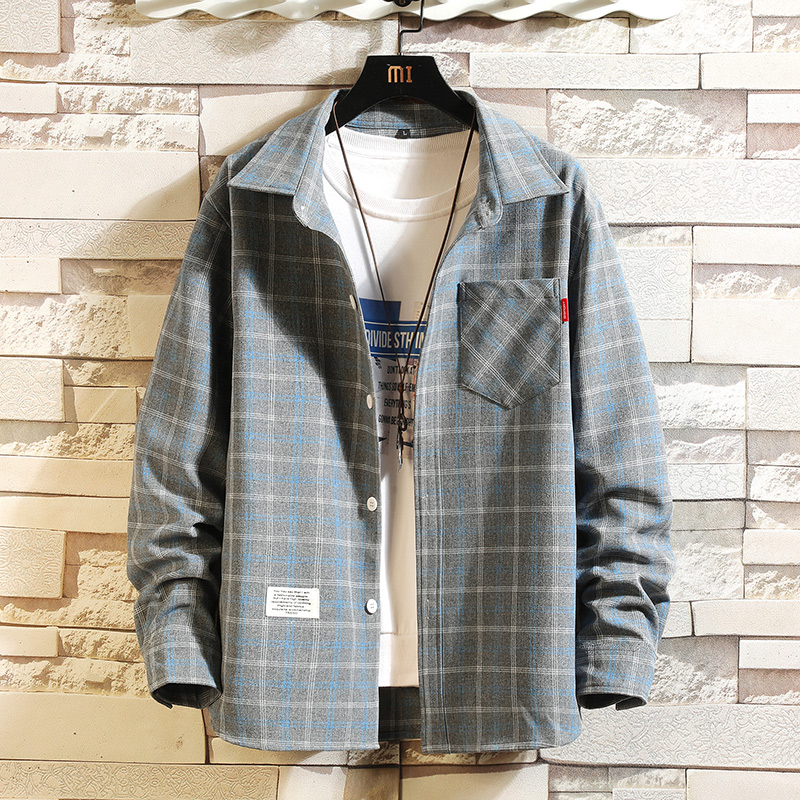 Kemeja Kotak-kotak Pria Musim  - Flannel Shirt Lined ulasan dan harga