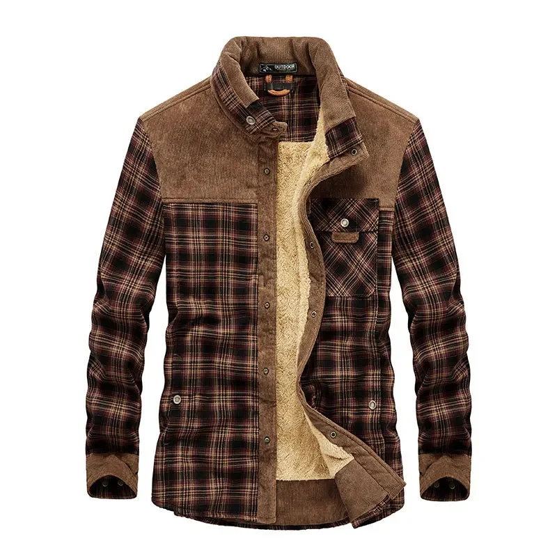 Kemeja Kotak-kotak Pria Jaket  - Flannel Shirt Lined ulasan dan harga